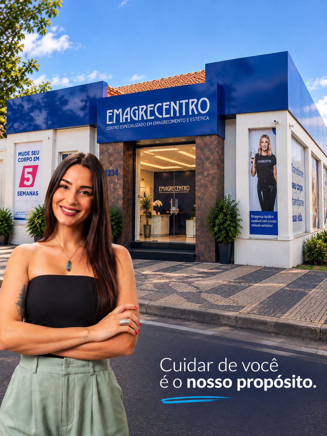 Fachada da unidade Emagrecentro Rio Claro